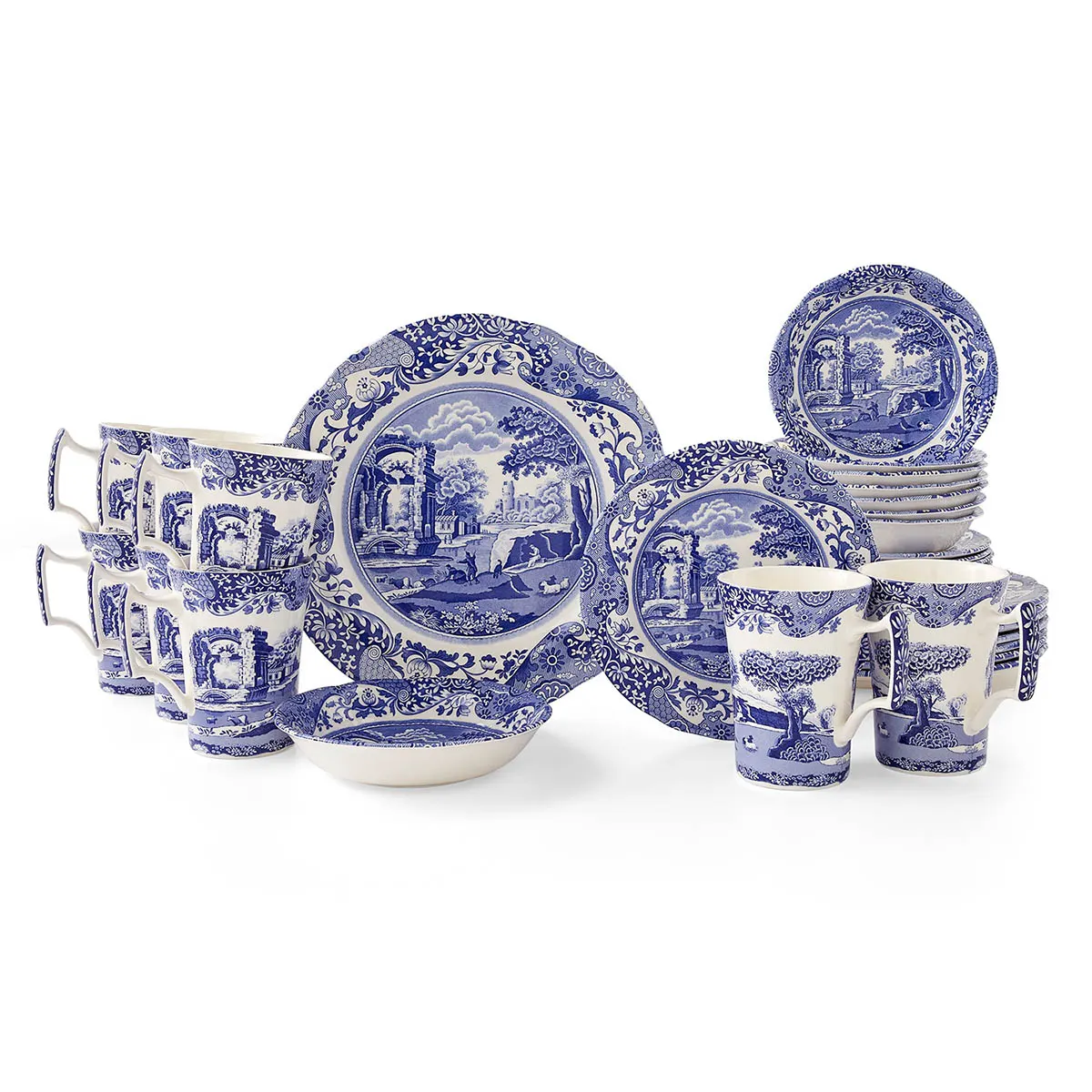 SPODE 6 KİŞİLİK 18 PCS KUPASIZ YEMEK SETİ MAVİ | Sisterhood Home